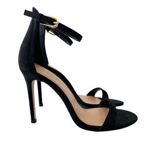 Topshop Black Ankle Strap High Heels Elegant Stilettos Sandals Size 7.5 UNWORN